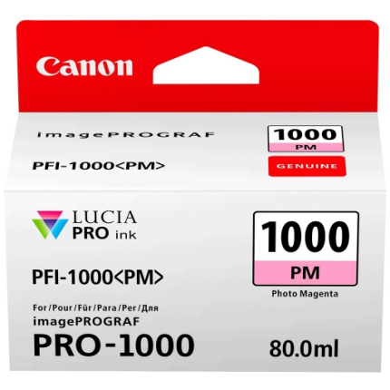CANON PFI-1000PM (0551C001) ORIGINAL PHOTO, MAGENTA, FOR INKJET PRINTERS, 3755 PAGES. (0551C001)