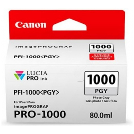 CANON PFI-1000PGY (0553C001) ORIGINAL PHOTO, GRAY, FOR INKJET PRINTERS, 3165 PAGES. (0553C001)