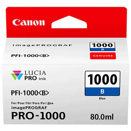 CANON PFI-1000B (0555C001), BLUE, FOR INKJET PRINTERS, 4875 PAGES. (0555C001)