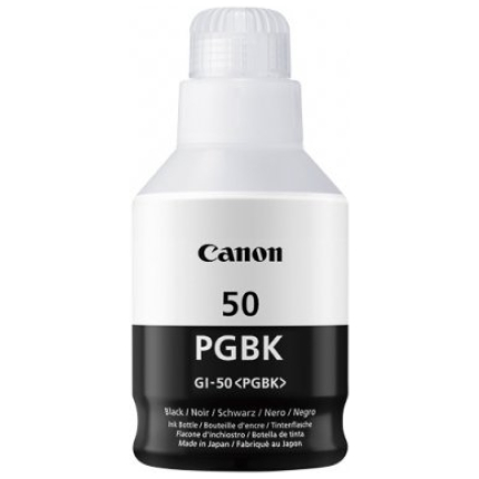 CANON GI-50 PGBK (3386C001), BLACK, FOR INKJET PRINTERS, 6000 PAGES. (3386C001)