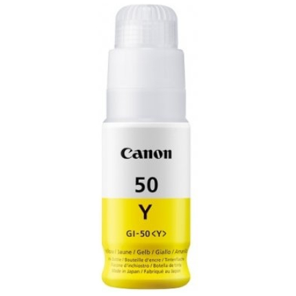 CANON GI-50 Y (3405C001), YELLOW, FOR INKJET PRINTERS, 7700 PAGES. (3405C001)