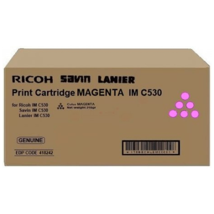 RICOH IMC530 (418242), MAGENTA, FOR LASER PRINTERS, 18000 PAGES. (418242)