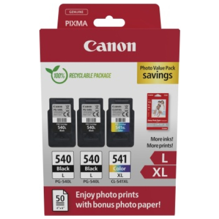 Canon PG-540L/CL-541XL (5224B015) Photo value pack Ink Cartridge Multipack, BK/CMY (5224B015)