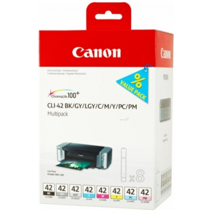 CANON INK CLI-42 MULTIPACK FULL 8-INKS (6384B010),  (6384B010)