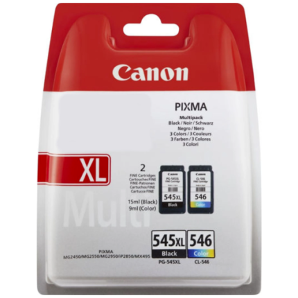 Canon PG-545XL/CL-546 Ink Cartridge Multipack, BK/CMY (8286B010)