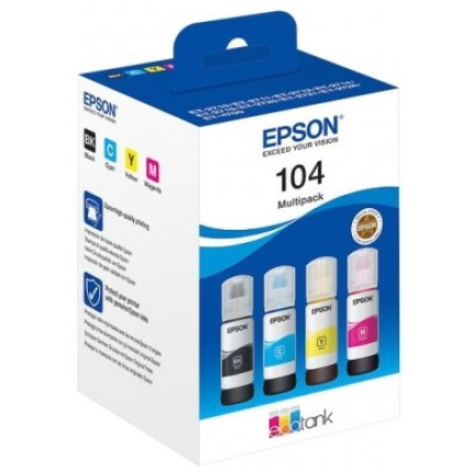 EPSON ECOTANK 104 MULTIPACK CMYK (C13T00P640), FOR INKJET PRINTERS 4500 PAGES. (C13T00P640)