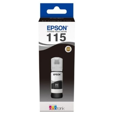EPSON ECOTANK 115 FOTO JUODA (C13T07D14A), FOR INKJET PRINTERS 6200 PAGES. (C13T07D14A)