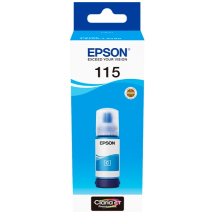 EPSON ECOTANK 115 CYAN (C13T07D24A), FOR INKJET PRINTERS 6200 PAGES. (C13T07D24A)