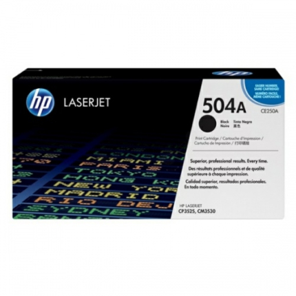 HP CARTRIDGE NO.504A BLACK (CE250A),  (CE250A)