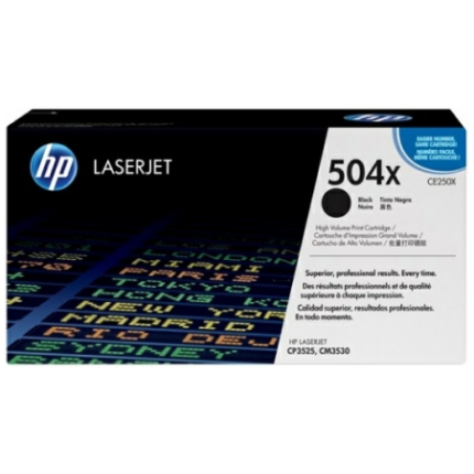 HP CARTRIDGE NO.504X BLACK (CE250X),  (CE250X)