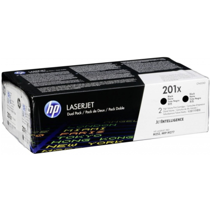 HP toner cartridge twin pack black (CF400XD, 201X),  (CF400XD)