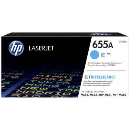 HP CARTRIDGE NO.655A CYAN (CF451A),  (CF451A)