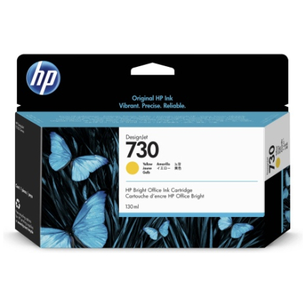 HP 730 130-ML YELLOW DESIGNJET INK CARTRIDGE (P2V64A),  (P2V64A)