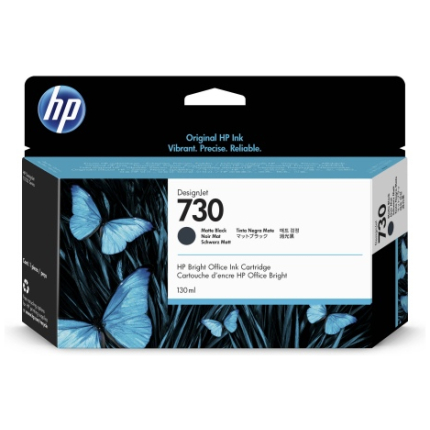 HP 730 130-ML MATTE BLACK DESIGNJET INK CARTRIDGE (P2V65A),  (P2V65A)
