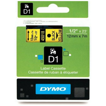 DYMO SCHRIFTBAND 45018 YELLOW/BLACK (S0720580),  (S0720580)