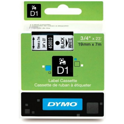 DYMO SCHRIFTBAND 45803 WHITE/BLACK (S0720830),  (S0720830)