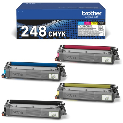 Brother TN-248VAL (TN248VAL) Toner Cartridge Multipack, BK/C/M/Y (TN248VAL)