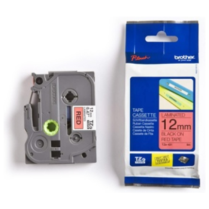 BROTHER TZE-431 RED/BLACK (TZE431) 12MM, 8M,  (TZE-431)