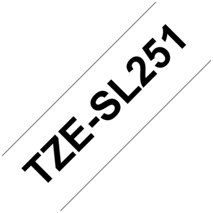 Brother TZESL251 Self-Laminating Tape 24MM Black on White (TZE-SL251)
