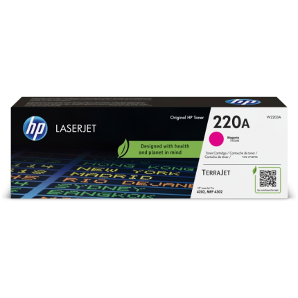 HP 220A (W2203A) Toner Cartridge, Magenta (W2203A)