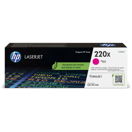 HP 220X (W2203X) Toner Cartridge, Magenta (W2203X)