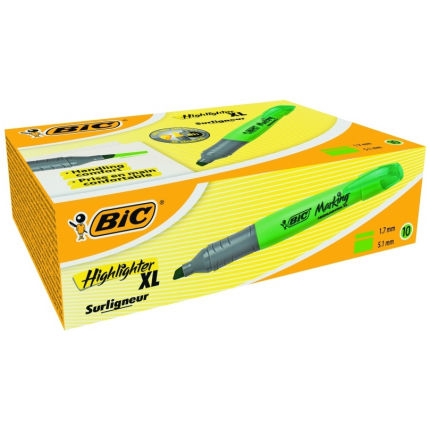 Textmarker BIC, 1.7-5.1 mm, Chisel tip, Green 1212-010 1pc
