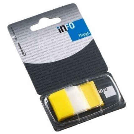 Paper-index  Global Notes, 25x43mm, Yellow, Plastic (1x50)  0718-203