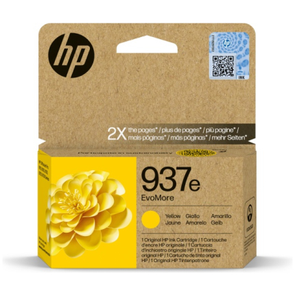 HP 937e EvoMore (4S6W8NE) Ink Cartridge, Yellow (4S6W8NE)