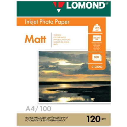 Lomond Photo Inkjet Paper Matte 120 g/m2 A4, 100 sheets