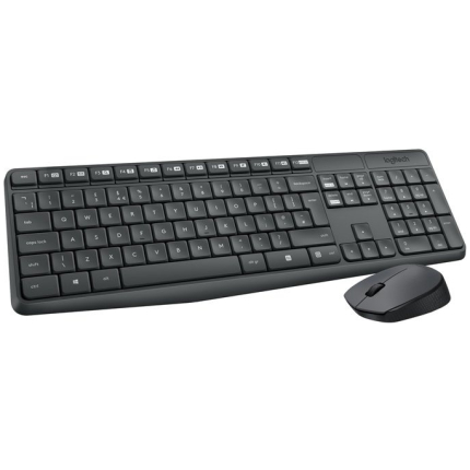 LOGITECH MK235 wireless Keyboard + Mouse Combo Grey - INTNL (US)