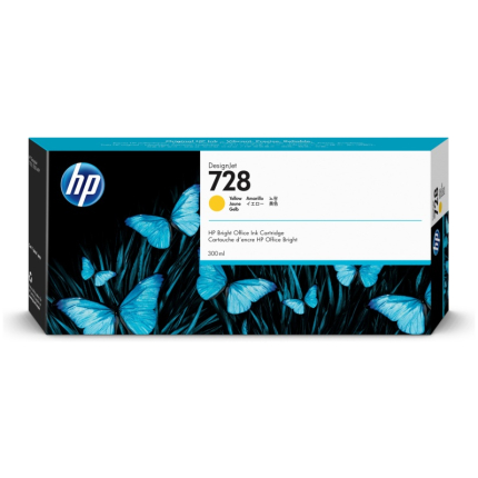 HP 728 (F9K15A) Ink Cartridge, Yellow (F9K15A)