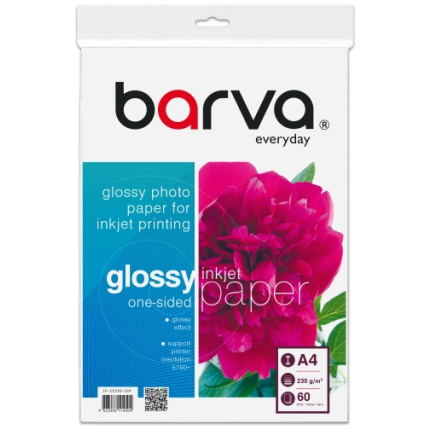 Photo Paper Barva Everyday Glossy 230 g/m², A4, 60 sheets