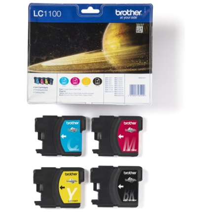 Brother LC-1100VALBPDR (LC1100VALBPDR) Ink Cartridge Multipack, BK/C/M/Y (LC1100VALBPDR)
