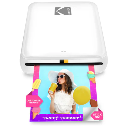 Kodak STEP Instant Mobile Photo printer Colour ZINK 2x3'' 1 ppm, Bluetooth, White (RODMP20AMZW)