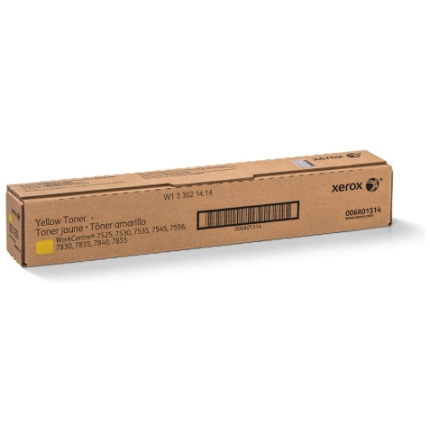 Xerox WorkCentre 7525, 7530, 7535, 7545, 7556 (006R01514) Toner Cartridge, Yellow (006R01514)