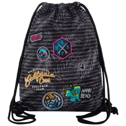 Gymsack Coolpack Sprint Sprint Badges Girls Grey