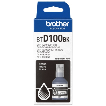 Brother BTD100BK Ink Refill Bottle, Black (BTD100BK)