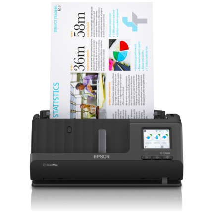 Epson ES-C380W ADF + Sheet-fed Scanner A4 Colour 30 ppm 600x600 DPI USB Wi-Fi