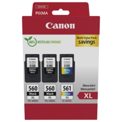 Canon PG-560XL/CL-561XL (3712C009) Ink Cartridge Multipack, BK/CMY (3712C009)