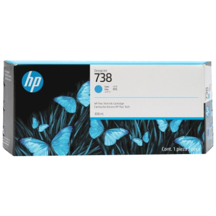 HP 738 (676M6A) Ink Cartridge, Cyan (676M6A)