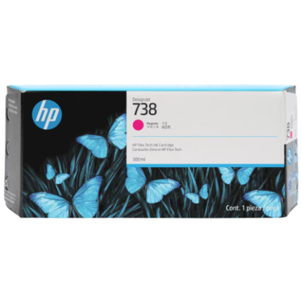HP 738 (676M7A) Ink Cartridge, Magenta (676M7A)