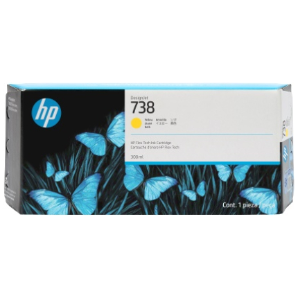 HP 738 (676M8A) Ink Cartridge, Yellow (676M8A)