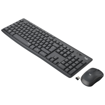 Logitech MK295 Silent Wireless Combo, wireless keyboard with mouse, black