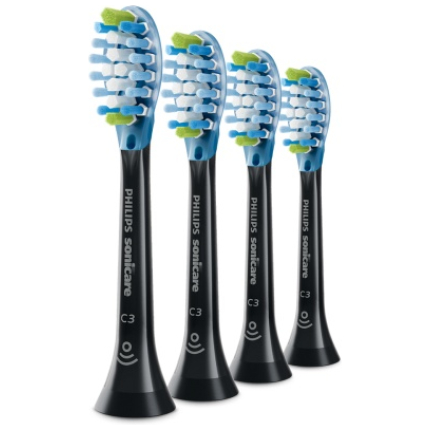 Philips Sonicare C3 Premium Plaque Defence HX9044/88 Sonic Toothbrush heads, Black