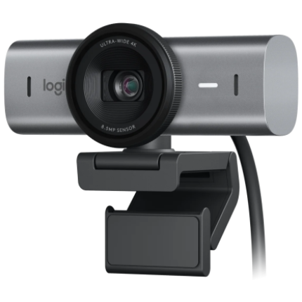 Logitech MX Brio Webcam, 8.5 MP, 4K Ultra HD 3840x2160, USB-C, Graphite
