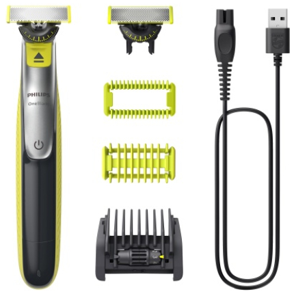 Philips OneBlade 360 QP2834/23 Face and Body Hair Shaver and Trimmer, Grey/Lime