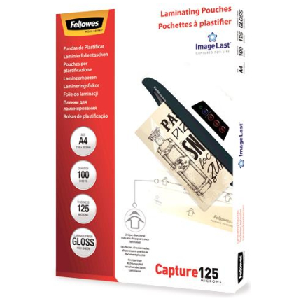 LAMINATOR POUCH IMAGELAST/A4 125 100PCS 5307407 FELLOWES