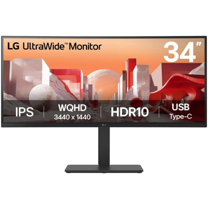 LCD Monitor|LG|34 "|3440 x 1440 pixels|Wide Quad HD|Native aspect ratio 21:9|LCD|Curved|34BA75QE-B
