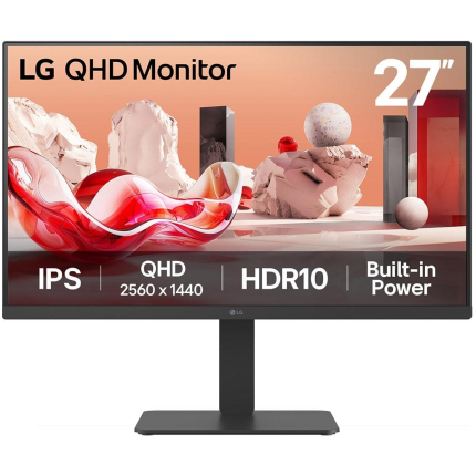 LCD Monitor|LG|27 "|2560 x 1440 pixels|Quad HD|Native aspect ratio 16:9|LCD|Flat|27BA54QB-B