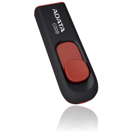 MEMORY DRIVE FLASH USB2 16GB/BLACK/RED AC008-16G-RKD A-DATA